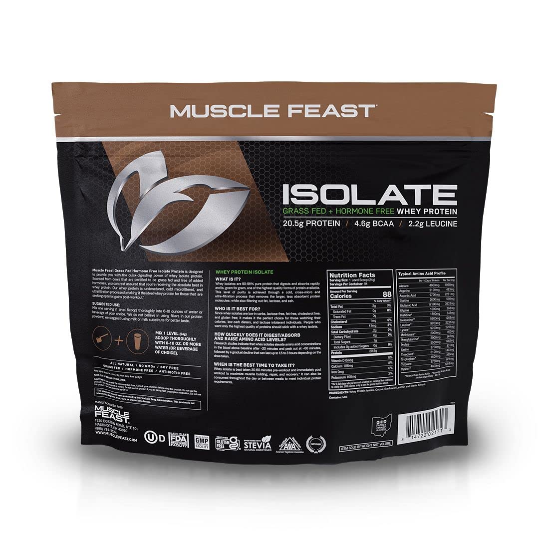 Muscle Feast Grass-Fed Whey Protein Isolate, All Natural Hormone Free Pasture Raised Muscle FeastBuy Supplements Australia