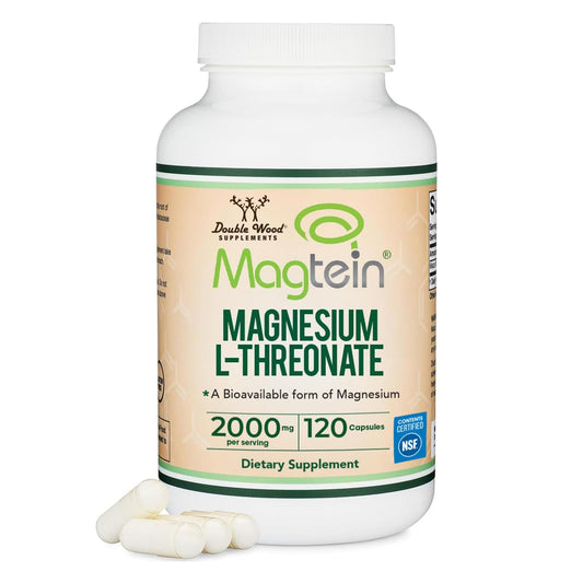 Magnesium L Threonate, Magtein - NSF Certified - Sleep and Cognitive Support – High Absorption