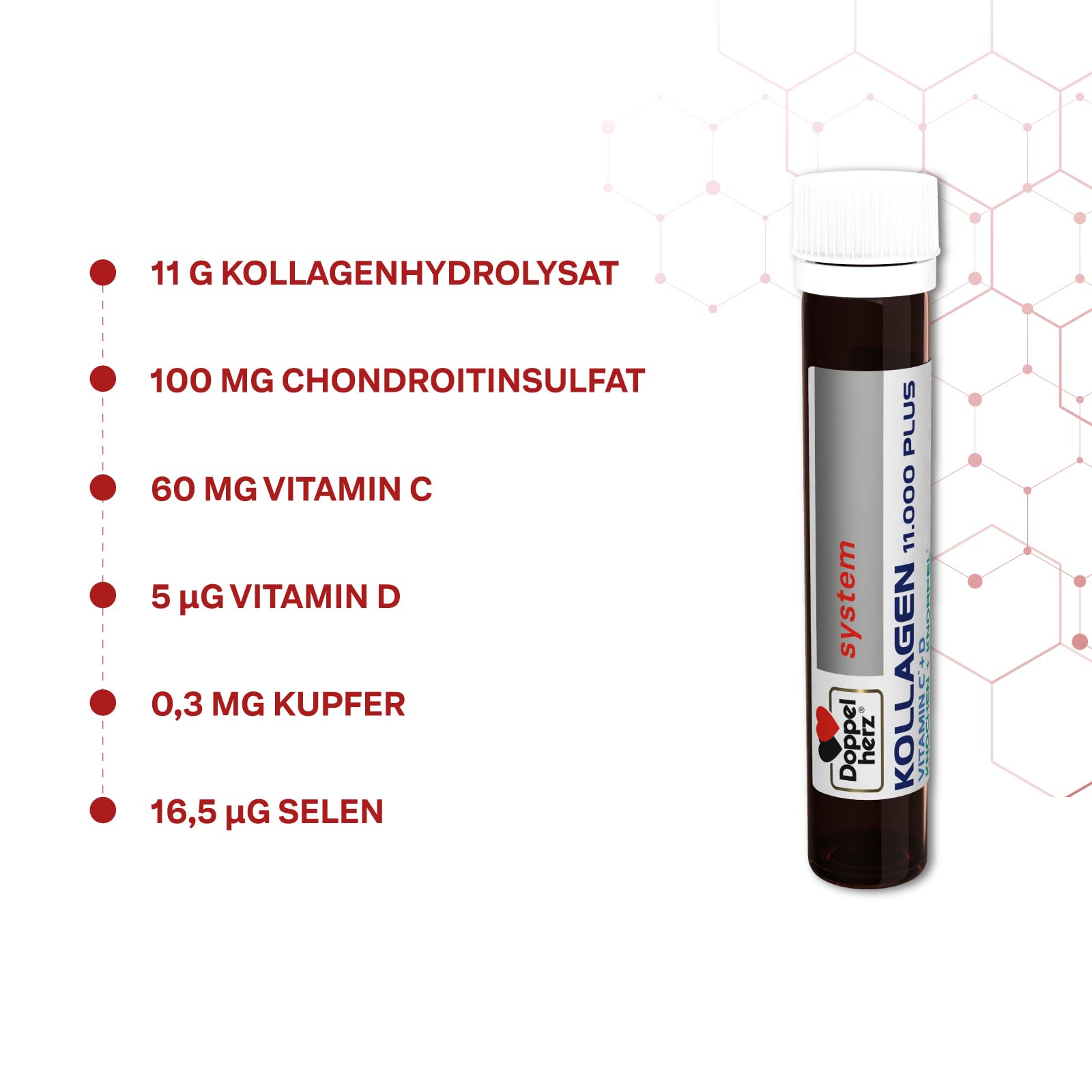 Doppelherz collagen 11,000 ampoules, 30 x 25 ml, PZN:7625039 My StoreBuy Supplements Australia