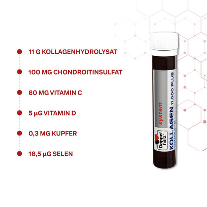 Doppelherz collagen 11,000 ampoules, 30 x 25 ml, PZN:7625039 My StoreBuy Supplements Australia