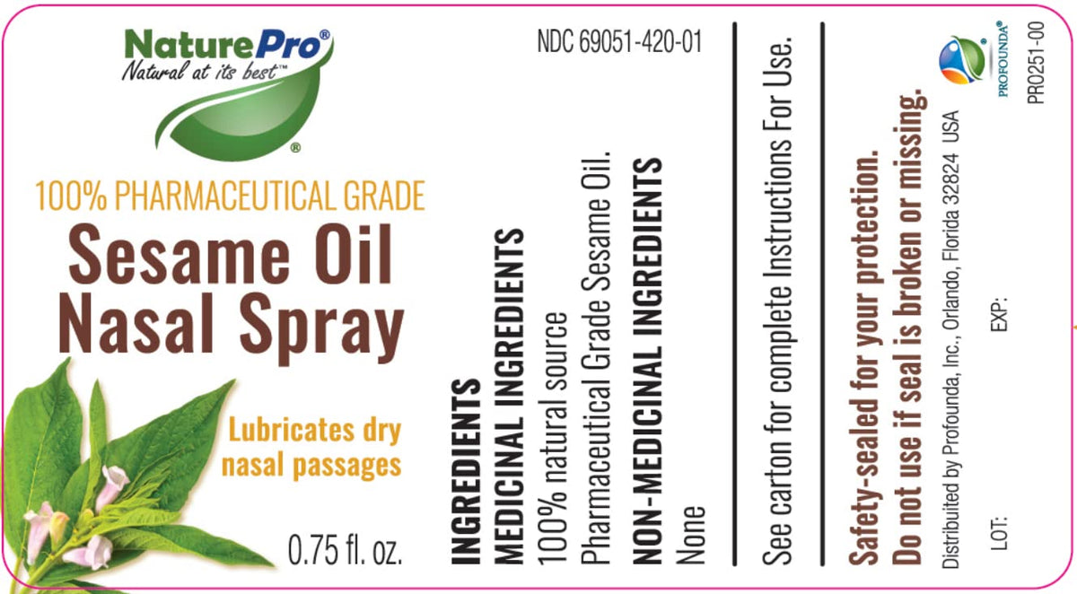 NaturePro - 3 Pack All-Natural Nasal Moisturizer Spray with 100% Pharmaceutical Grade Sesame Oil 0.75fl. to Soothe & Moisturize Dry Nose, Organic Nasal Lubricant & Decongestant for Dry Nose Relief NATUREPROBuy Supplements Australia