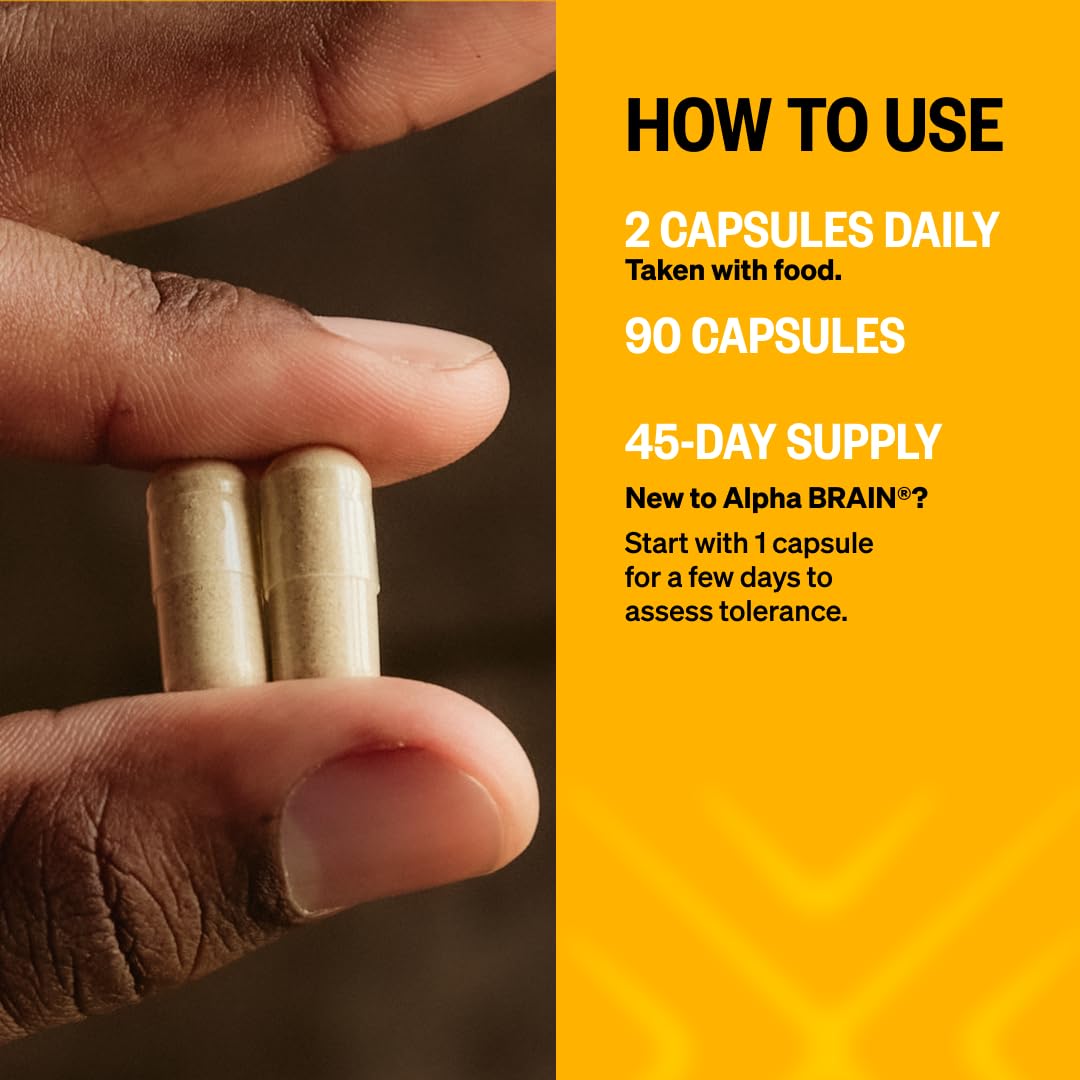 ONNIT Alpha Brain Nootropic Brain Supplement for Men and Women, IGEN Non-GMO Tested, Memory, Mental Clarity, Cognitive Support and Focus Capsules with L-Theanine and Vitamin B6 (90 Count) ONNITBuy Supplements Australia