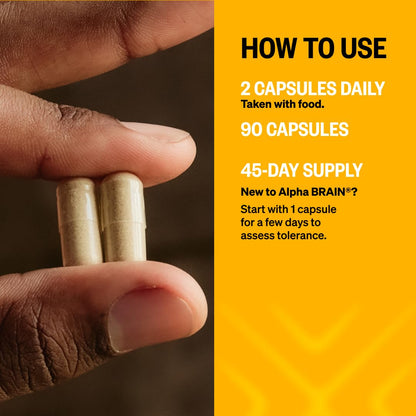ONNIT Alpha Brain Nootropic Brain Supplement for Men and Women, IGEN Non-GMO Tested, Memory, Mental Clarity, Cognitive Support and Focus Capsules with L-Theanine and Vitamin B6 (90 Count) ONNITBuy Supplements Australia
