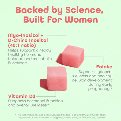 kindnature Myo-Inositol & D-Chiro Inositol Gummies for Women – 2000mg + 50mg, Ideal 40:1 Ratio – with Vitamin D & Folate – Hormone Balance Support – Vegan, Watermelon Flavor (120 Gummies) kindnatureBuy Supplements Australia