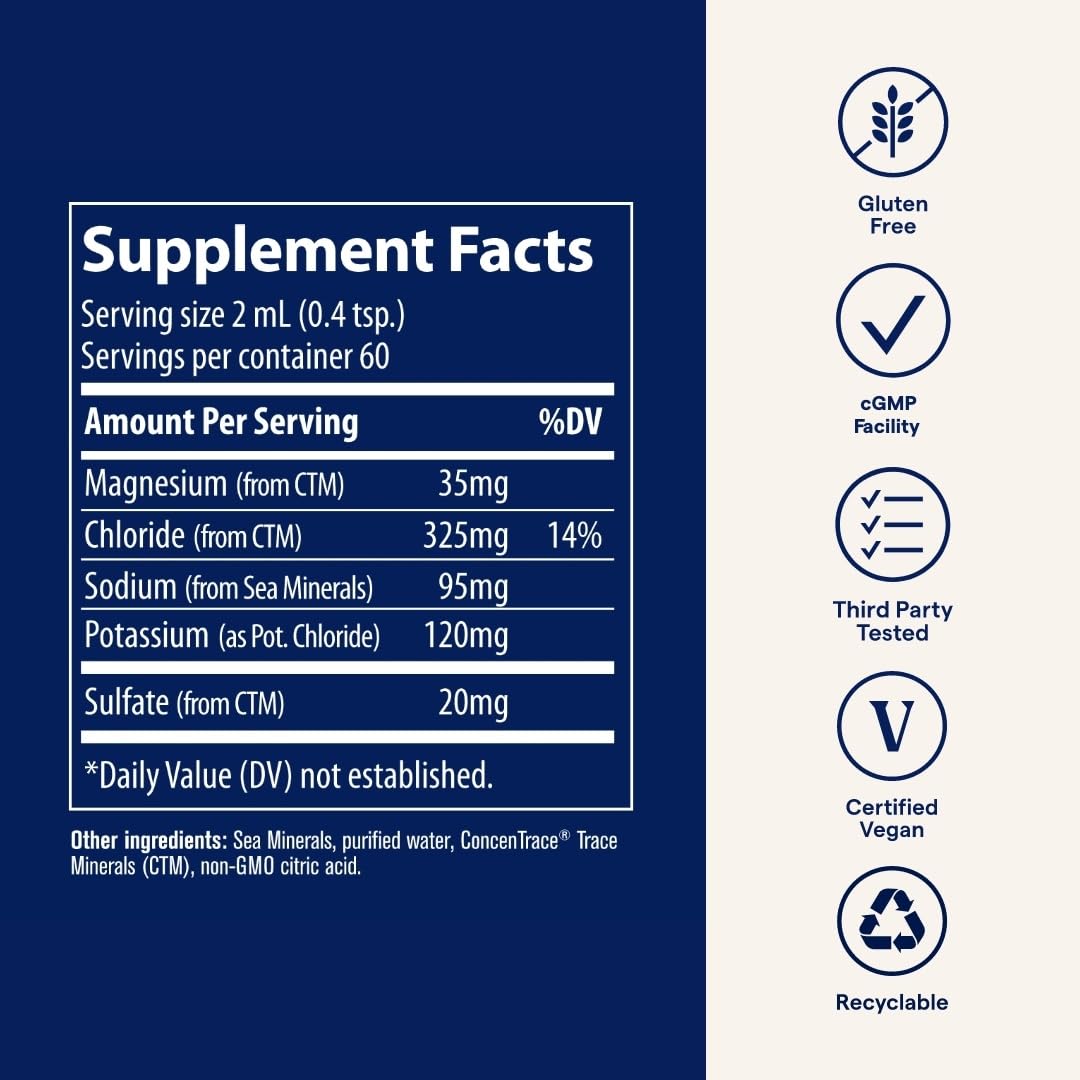 Trace Minerals NO! Muscle Cramps - Supplement for Healthy Muscle Function - Liquid Supplement - Electrolyte Balance - Endurance & Energy - Sugar-Free - 4.06 fl oz (60 Servings) Trace MineralsBuy Supplements Australia