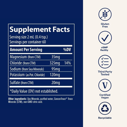 Trace Minerals NO! Muscle Cramps - Supplement for Healthy Muscle Function - Liquid Supplement - Electrolyte Balance - Endurance & Energy - Sugar-Free - 4.06 fl oz (60 Servings) Trace MineralsBuy Supplements Australia