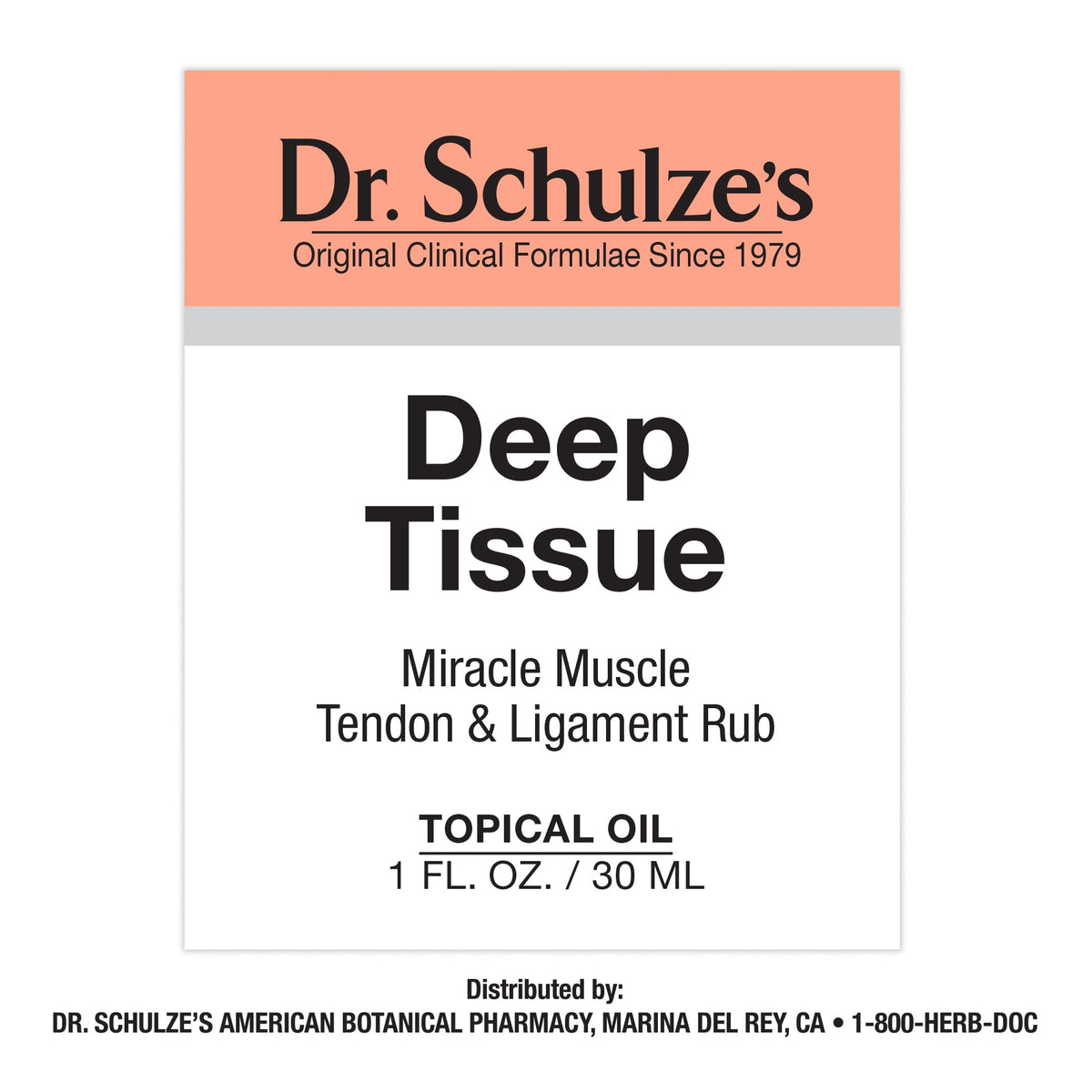 Dr. Schulze's Deep Tissue Oil | Powerful Herbal Support for Muscles, Tendons and Joints Dr. Schulze'sBuy Supplements Australia