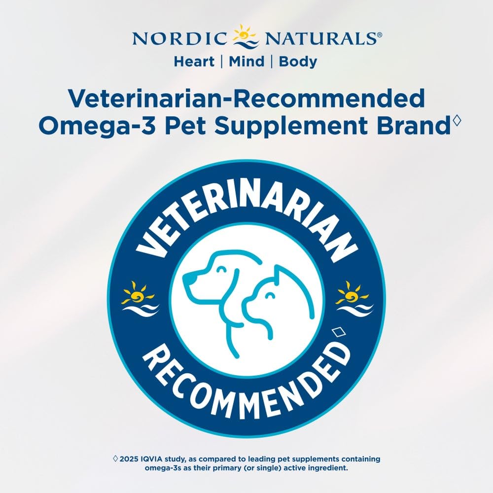 Nordic Naturals Pet Joint Support + Omega 3 Soft Chews for Dogs, Pork Bone Broth Flavored - Promotes Mobility, Hip and Joint Support with Omega-3 Fish Oil, MSM, EPA & DHA - 30 Non-GMO Chews Nordic NaturalsBuy Supplements Australia