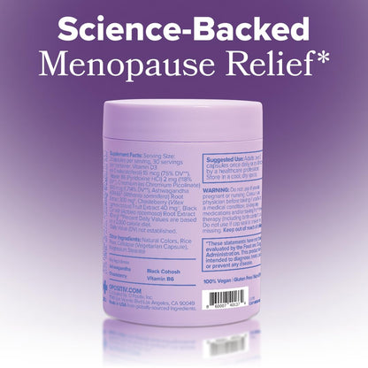 O Positiv MENO Vitamins for Menopause - Hormone-Free Menopause Supplement for Women - Black Cohosh & Ashwagandha KSM-66 - Helps Relieve Hot Flashes, Night Sweats, Mood Swings - 30 Servings (Pack of 1) O PositivBuy Supplements Australia