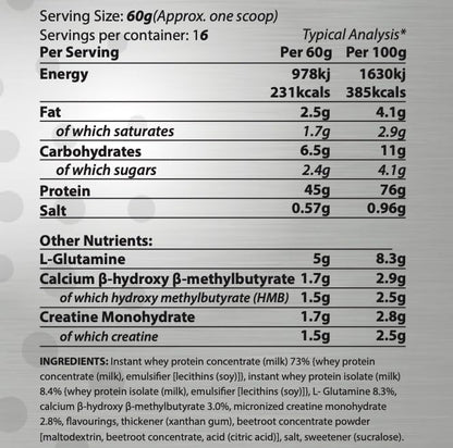 All in One Whey Fuel Your Strength All-in-One Muscle Builder Whey Protein Shake, with 45g Protein Elite GainzBuy Supplements Australia