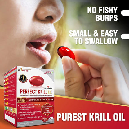 LABO Nutrition Perfect Krill EX, The Purest Ultra Strength Antarctic Krill Oil, Highest Phosph LABO NutritionBuy Supplements Australia
