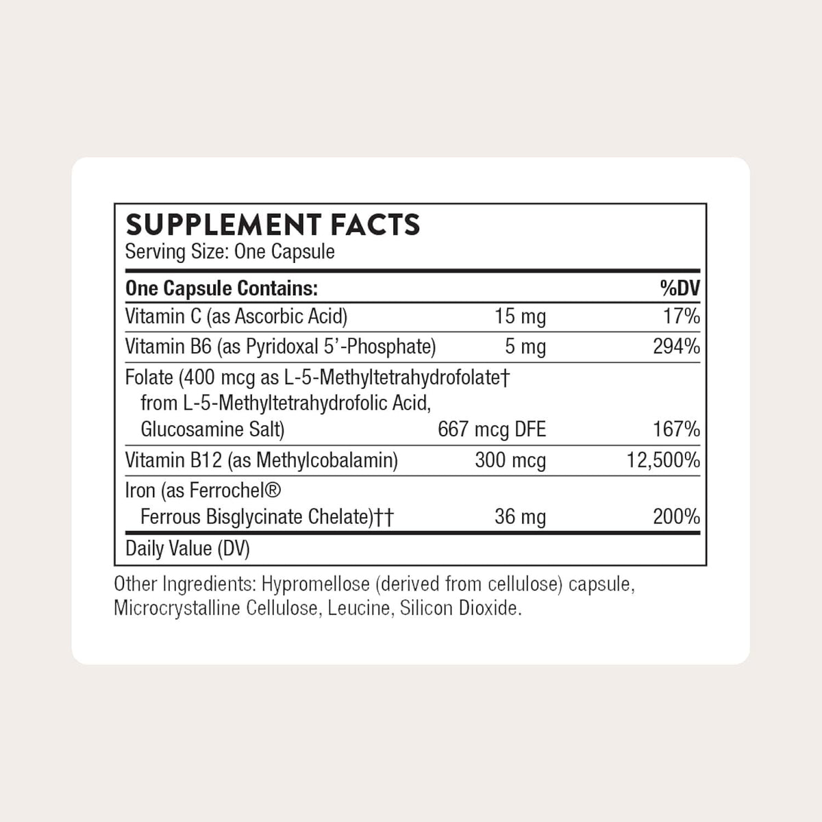 THORNE - Advanced Iron Complex (Formerly Ferrasorb) - Complete Blood Support Formula* - Elemental Iron, Folate, B and C Vitamins for Optimal Absorption - Gluten, Dairy & Soy-Free - 60 Servings THORNEBuy Supplements Australia