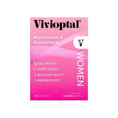 Vivioptal Women, 30 Capsules, CoQ10 & Omega-3, Multivitamin & Multimineral, Gluten Free, German Formula Vivioptal VitaminsBuy Supplements Australia