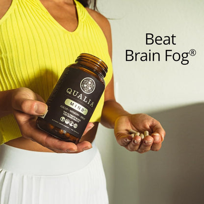 Qualia Mind — Beat Brain Fog | Doctor-Formulated Premium Brain Nourishment | Fuel Focus, Drive & Energy | 32 Ingredients Including Lion’s Mane, Cognizin™️, Ginkgo & More| 2 Week Supply* QUALIA LIFE SCIENCESBuy Supplements Australia