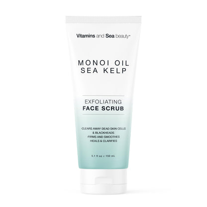 Exfoliating Face Scrub with Monoi Oil & Sea Kelp – Clarifying & Firming Facial Exfoliator with Natural Pumice – Vegan, Paraben-Free, 5.1 fl oz VITAMINS AND SEA BEAUTY buy supplements Au