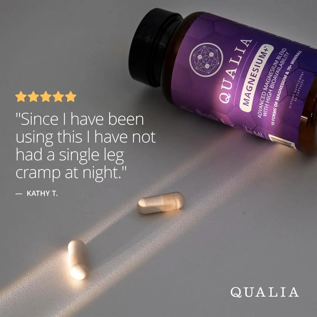 Qualia Magnesium+ | Doctor-Formulated. Premium Formula | High Bioavailability | 10 Forms of Magnesium & 70+ Minerals | Relaxed Mood, restful Sleep QUALIA LIFE SCIENCES canada supplements