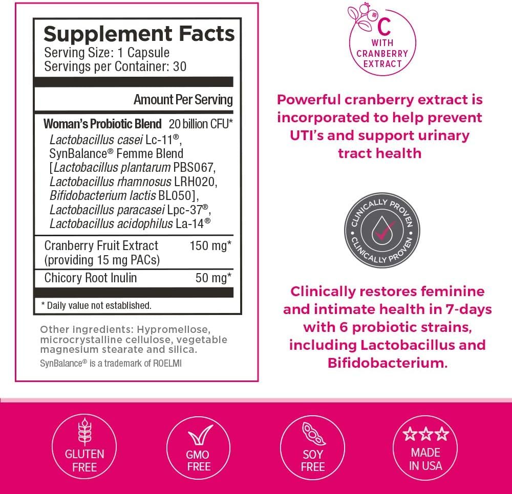 2 Pack Omax Prebiotics & Probiotics for Women, pH Balance, Vaginal Health, Urinary Tract, Yeast Omax3Buy Supplements Australia