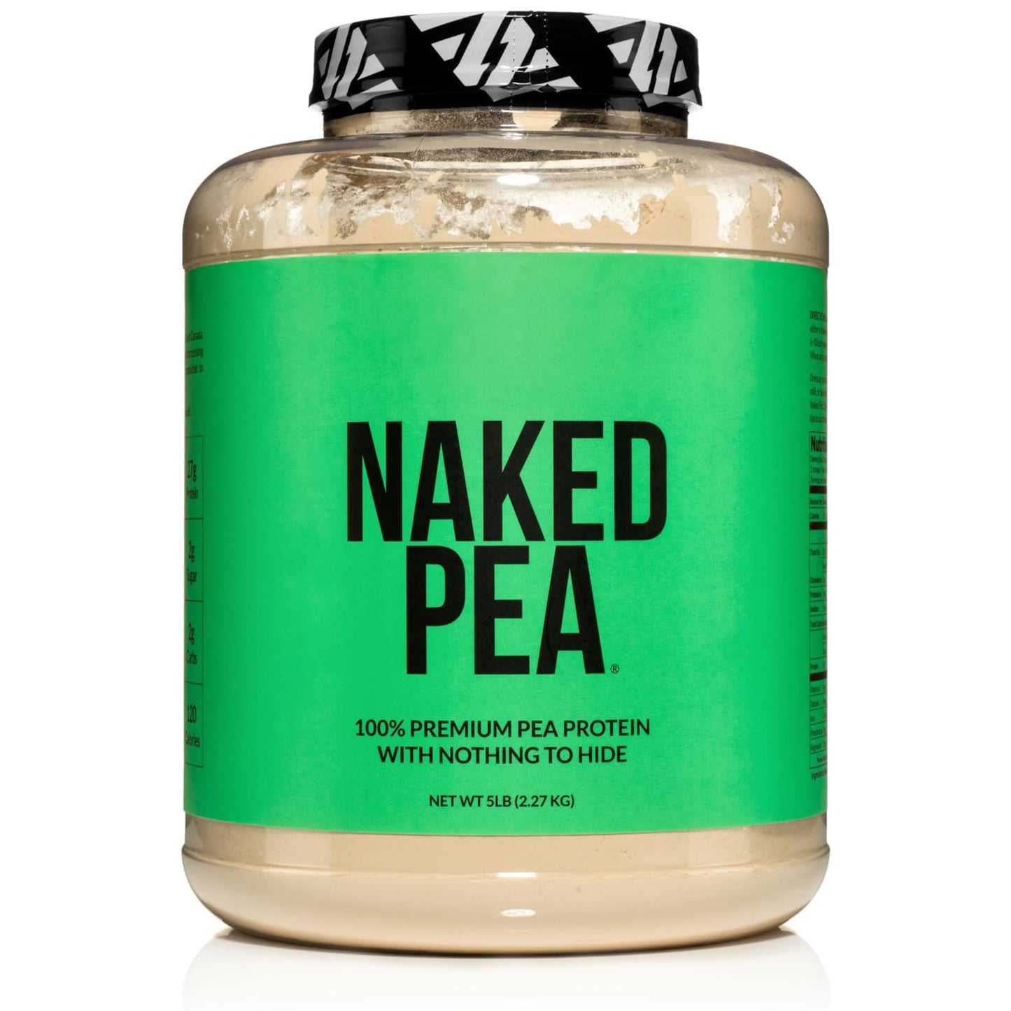 NAKED Pea - 5LB 100% Pea Protein Powder from North American Farms - Unflavored Vegan Pea Protein Isolate - NSF Certified, Plant Protein Powder, Easy to Digest - 76 Servings