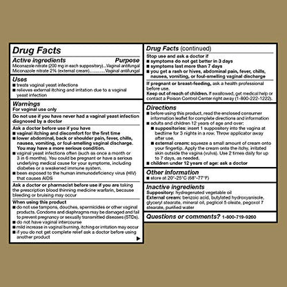 GoodSense Miconazole Nitrate Vaginal Suppositories (200 mg) and Miconazole Nitrate Cream (2%) GoodSenseBuy Supplements Australia