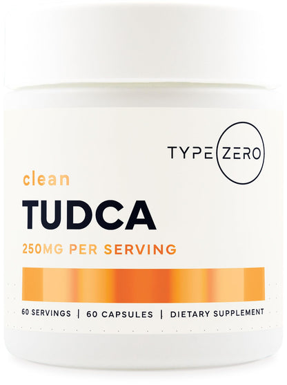 Type Zero Clean TUDCA Capsules 250mg - Pure Tauroursodeoxycholic Acid Supplement - Bile Salt Derivative - 60 Capsules, 60 Servings Type ZeroBuy Supplements Australia