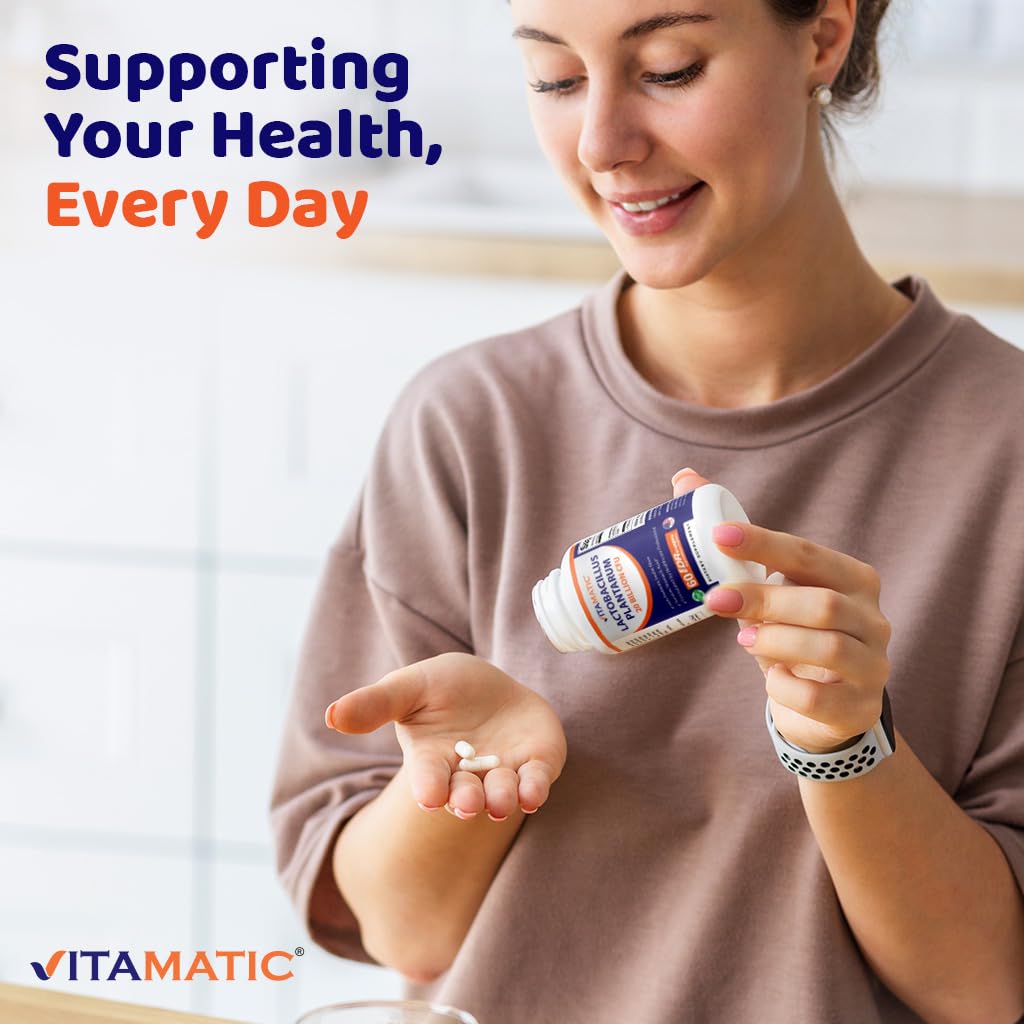 Vitamatic Lactobacillus Plantarum - 20 Billion per DR Capsule - 60 Count - Digestive Support - Made with Prebiotic Inulin Fiber
