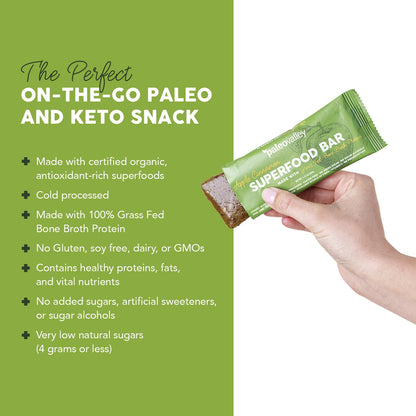 Paleovalley Superfood Bars – Apple Cinnamon– 10 Pack – 9g Protein per Bar – Gluten-Free, Grain-Free, Paleo, Non-GMO – On-the-Go Snack PaleovalleyBuy Supplements Australia