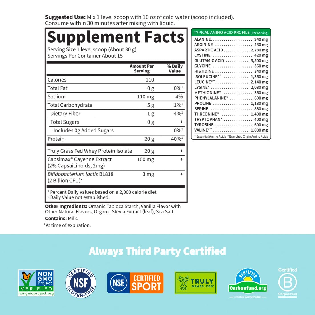 Garden of Life Sport Whey Plus Weight Management with Amino Energy - 20g of Grass Garden of LifeBuy Supplements Australia