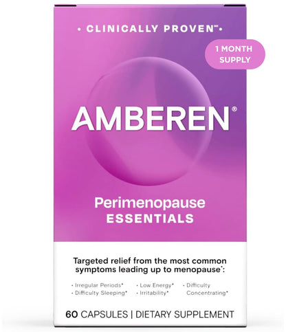 Amberen Perimenopause, Peri-Menopause Multi-Symptom Relief, Vitamin B, Vitamin E & Antioxidants Supplement, Clinically Shown to Help Support Hormone Balance, Hot Flashes & Night Sweats, 60 Count AmberenBuy Supplements Australia