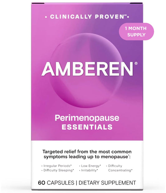Amberen Perimenopause, Peri-Menopause Multi-Symptom Relief, Vitamin B, Vitamin E & Antioxidants Supplement, Clinically Shown to Help Support Hormone Balance, Hot Flashes & Night Sweats, 60 Count AmberenBuy Supplements Australia