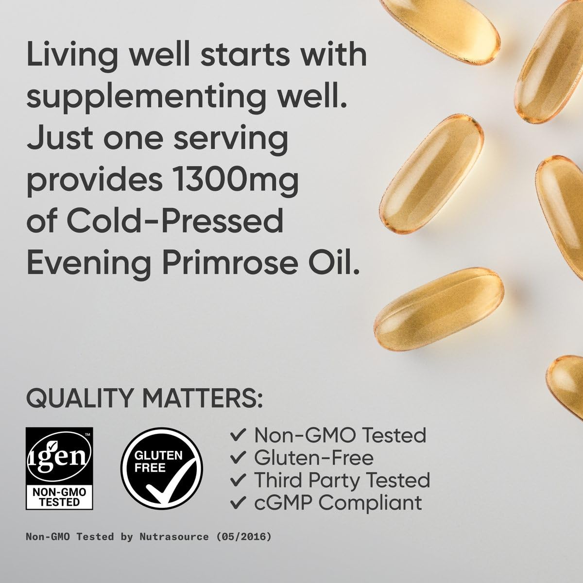 Sports Research Evening Primrose Supplement from Cold Pressed Oil - Softgels for Women’s Health & Skin Health - Gluten Free & Non-GMO GLA - High Potency 1300mg, 120 Count Sports ResearchBuy Supplements Australia