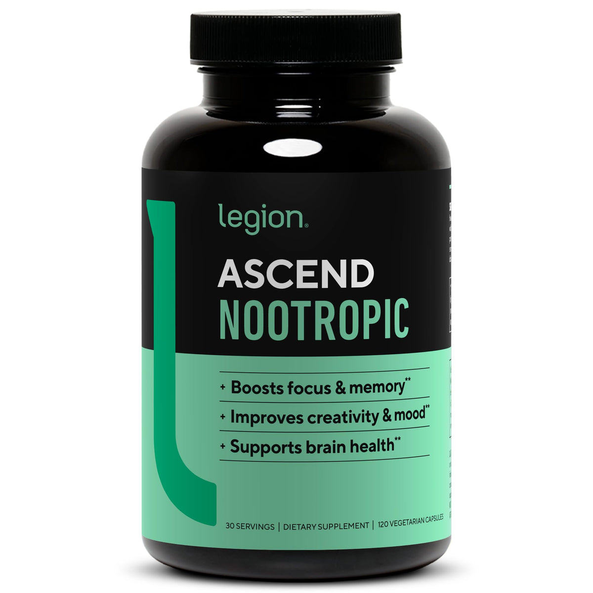 LEGION Athletics Ascend Nootropic - All-Natural Brain Supplements for Memory and Focus - Nootropics Brain Support Supplement with Alpha-GPC - Brain Supplement for Alertness & Mood Support, 30 Servings LEGIONBuy Supplements Australia