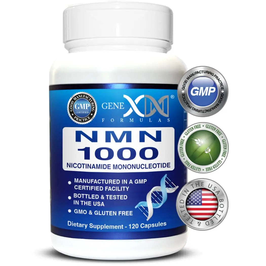 Genex Formulas NMN 1000mg - 99% Pure Shelf Stabilized Supplement Capsules for Increased NAD Levels & Healthy Aging, GMP Certified, 1000mg per Serving, 120 Capsules Genex FormulasBuy Supplements Australia
