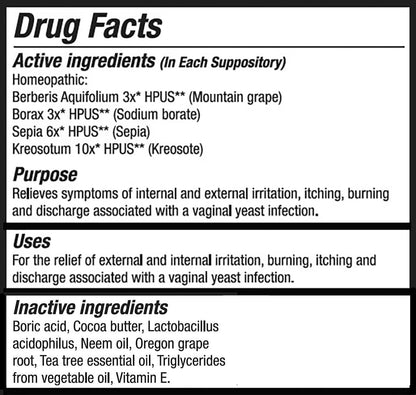 Vitanica Yeast Arrest, Homeopathic Vaginal Suppositories, for Yeast Infection Symptoms VitanicaBuy Supplements Australia