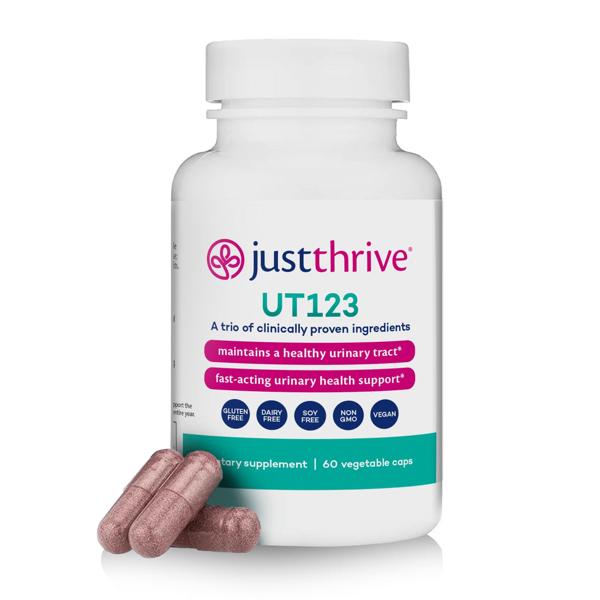 Just Thrive UT123 - Supports Urinary Tract Health for Women - Made with Cranberry, 60 Capsules Just ThriveBuy Supplements Australia