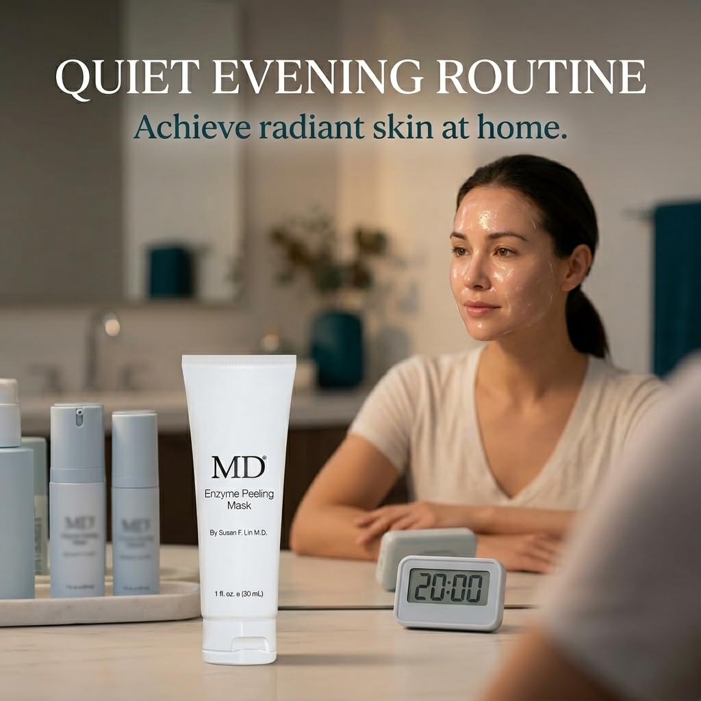 MD Enzyme Peeling Mask for Sensitive Skin - Gentle Exfoliating Gel with Papaya & Pineapple Enzymes - Professional Brightening Peel-Off Mask for Clear Pores and Smooth Texture - 30mL MD buy supplements Au