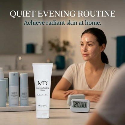 MD Enzyme Peeling Mask for Sensitive Skin - Gentle Exfoliating Gel with Papaya & Pineapple Enzymes - Professional Brightening Peel-Off Mask for Clear Pores and Smooth Texture - 30mL MD buy supplements Au