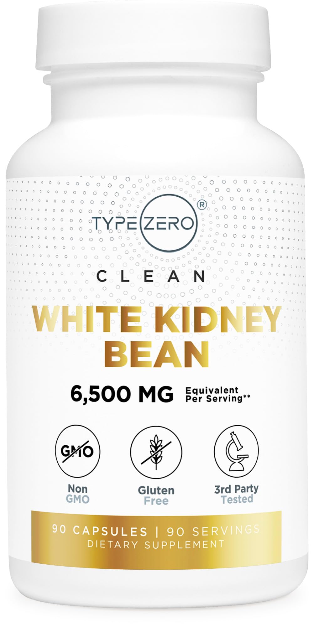 Type Zero Clean White Kidney Bean Capsules (6,500 MG Equivalent Per Serving, 90 Count) - Non-GMO, Gluten Free Type ZeroBuy Supplements Australia