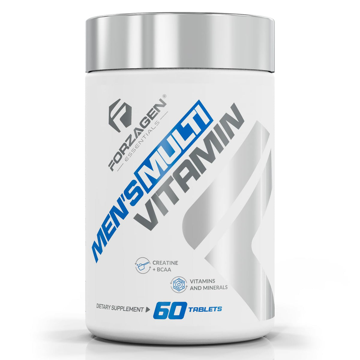 Men's Multi Vitamin supplement container with Forzagen branding on a white background