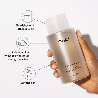 OUAI Body Cleanser, Dean Street - Foaming Body Wash with Jojoba Oil and Rosehip Oil to Hydrate, Nurture, Balance and Soften Skin - Paraben, Phthalate and Sulfate Free Skin Care Products (10 Fl Oz) OUAIBuy Supplements Australia