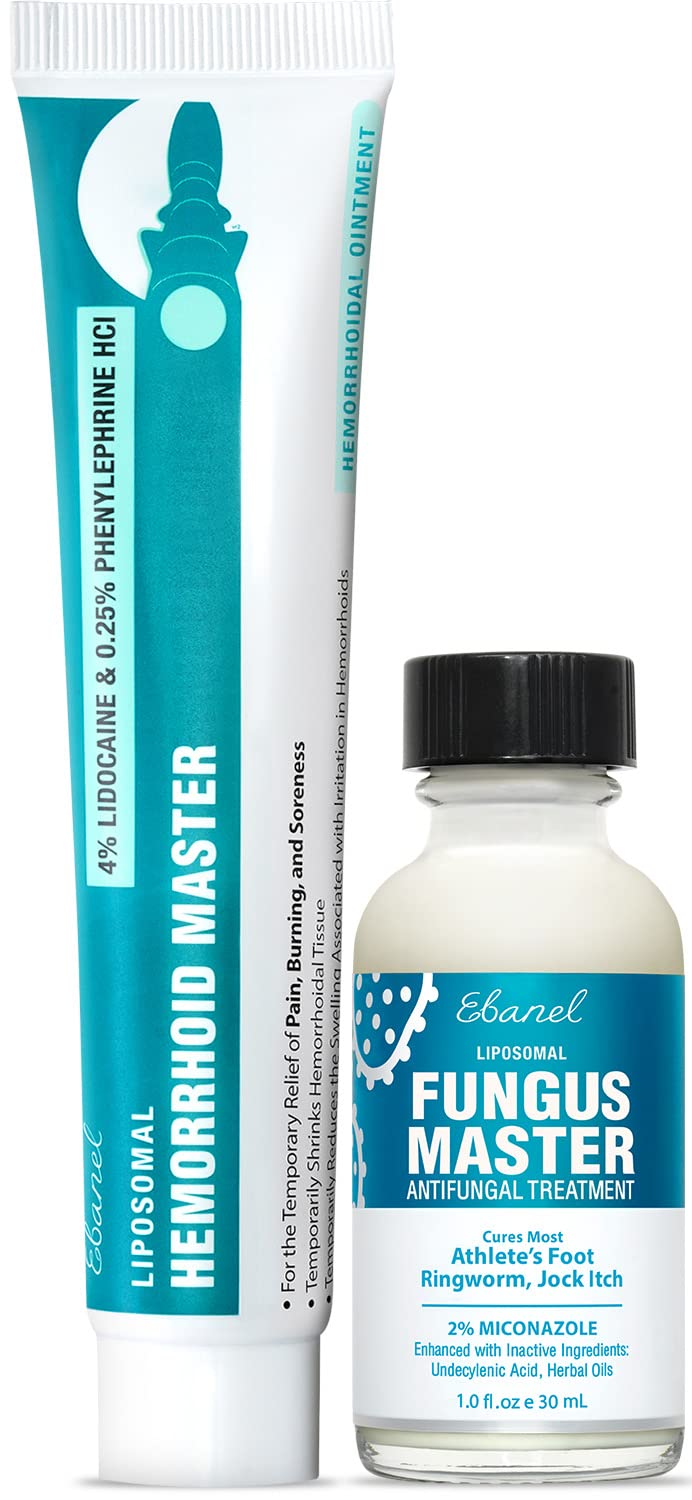 Ebanel Bundle of Hemorrhoid Master, and Foot Fungus Treatment 1 Oz Ebanel buy supplements Au