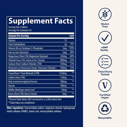 Trace Minerals Electrolyte Stamina - Daily Hydration Supplement for Electrolyte Balance - Energy Support - Full Spectrum of Ionic Minerals - Vegan - Gluten-Free - 300 Count (50 Servings) Trace MineralsBuy Supplements Australia
