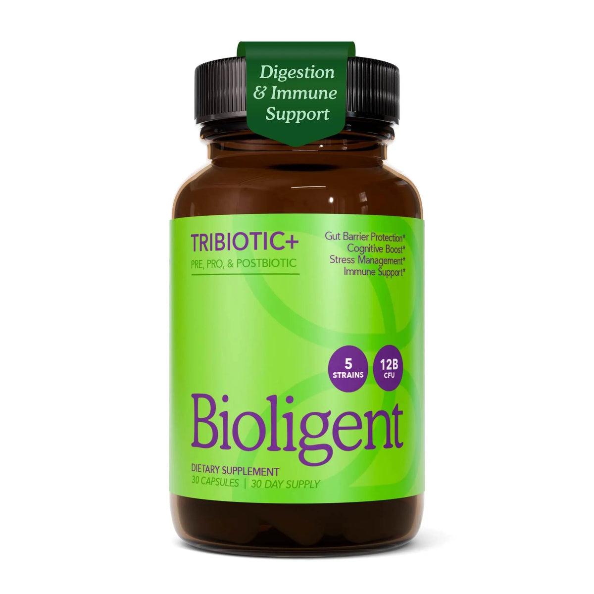 BIOLIGENT Tribiotic+ Prebiotic, Probiotic and Postbiotic Supplement for Women & Men, Gut Health, Immune Support, Bloating Relief, Daily Microbiome and Digestive Support, 30 Capsules, 30 Day Supply BIOLIGENTBuy Supplements Australia