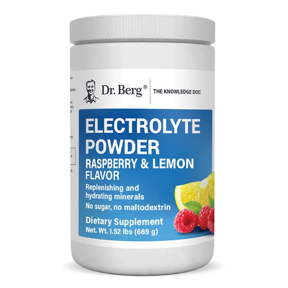 Dr. Berg's Electrolyte Powder 100 Servings Bundle - Raspberry Lemon & Lemonade Dr. Berg NutritionalsBuy Supplements Australia