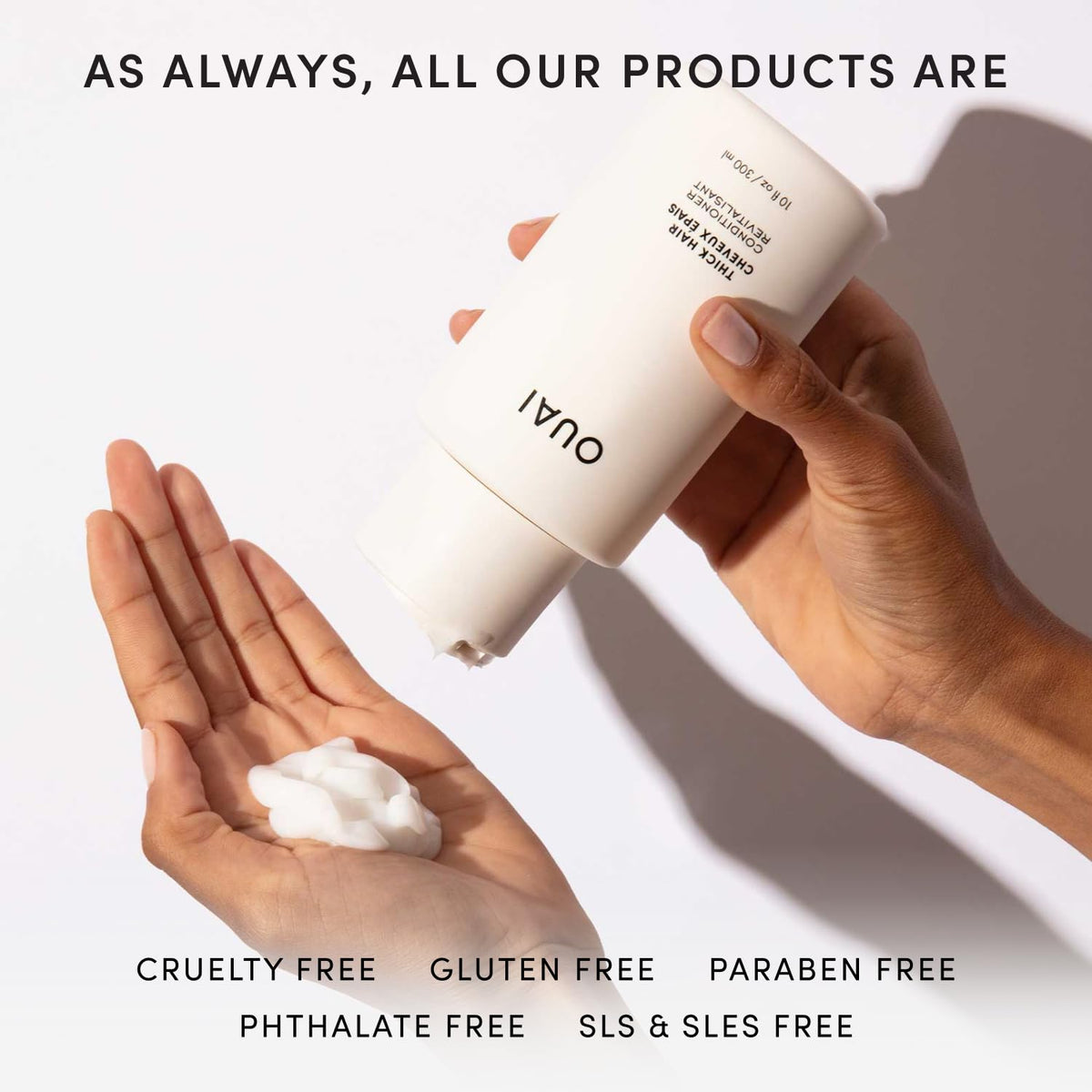 OUAI Thick Hair Conditioner Travel Size - Moisturizing Conditioner for Dry, Frizzy Hair - Keratin, Marshmallow Root, Shea Butter and Avocado Oil - Paraben, Phthalate and Sulfate Free (3 Oz) OUAIBuy Supplements Australia
