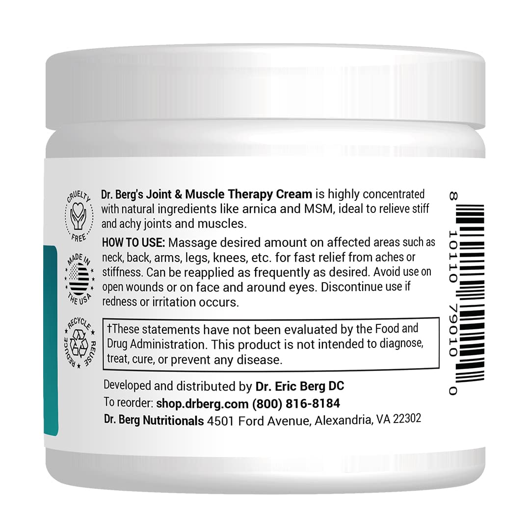 Dr. Berg's Joint & Muscle Cream - Workout Recovery, Full-Body Relaxation, Skin Nourishme Dr. Berg NutritionalsBuy Supplements Australia
