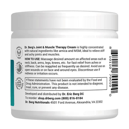 Dr. Berg's Joint & Muscle Cream - Workout Recovery, Full-Body Relaxation, Skin Nourishme Dr. Berg NutritionalsBuy Supplements Australia