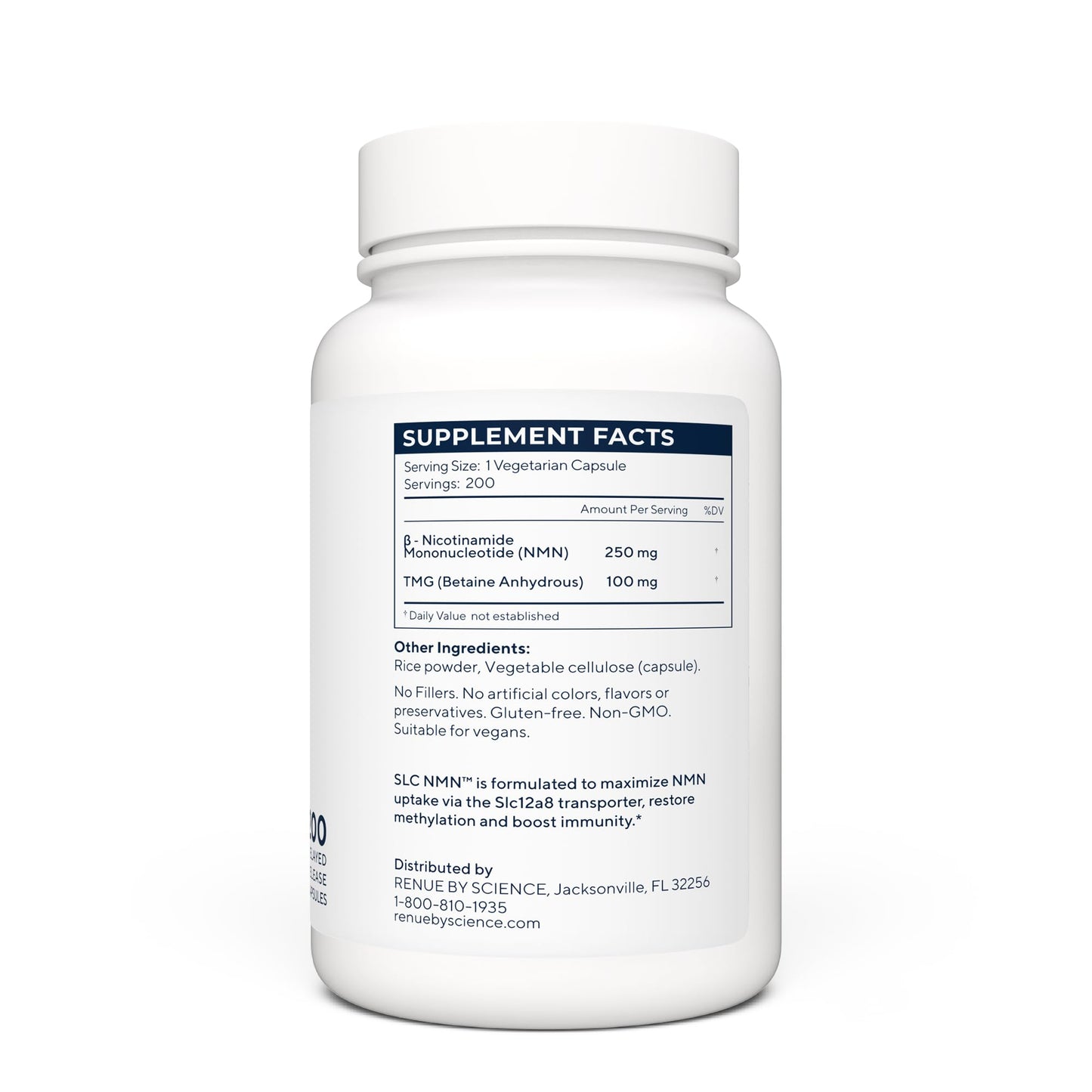 Renue By Science NMN Supplement | 200 SLC Enteric Capsules - 250mg Nicotinamide Mononucleotide per Serving | Delayed Release for Increased Absorption | Manufactured in The USA Renue By ScienceBuy Supplements Australia