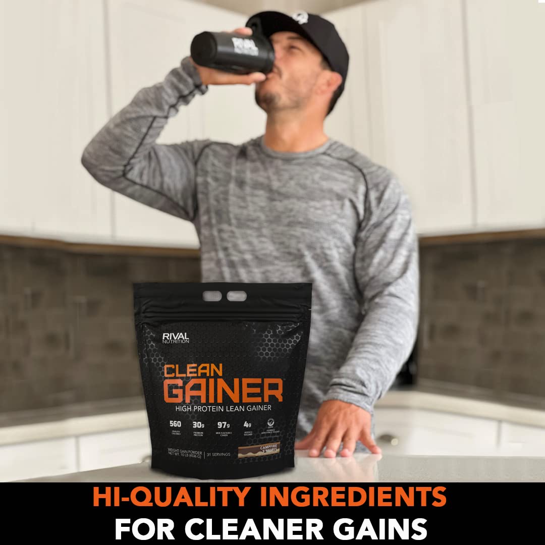 Rivalus Clean Gainer - Chocolate Fudge 10 Pound - Delicious Lean Mass Gainer RivalusBuy Supplements Australia