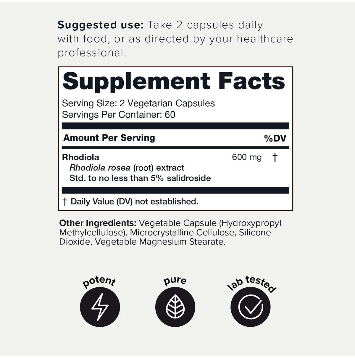 Toniiq Triple-Strength 600mg Rhodiola Rosea - 120 Capsules - 5% Salidroside Concentrat ToniiqBuy Supplements Australia