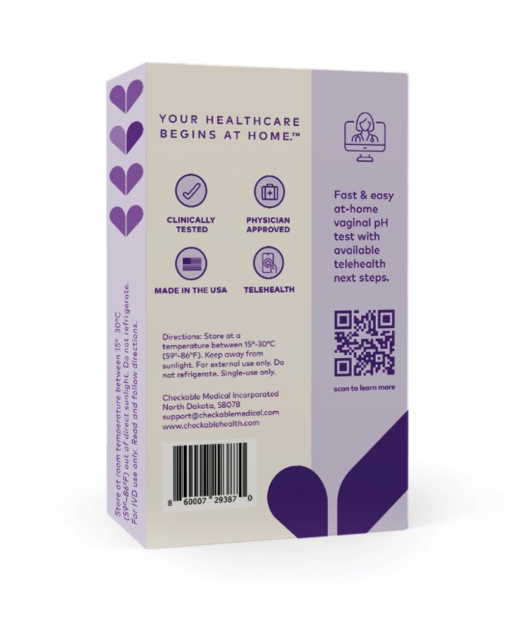 Checkable® Vaginal pH Screening Strips, Quick Results, Vaginal pH Balance Screening Strip Checkable MedicalBuy Supplements Australia